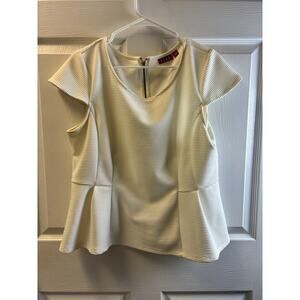 Elle Cream Office Wear Blouse XL